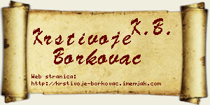 Krstivoje Borkovac vizit kartica